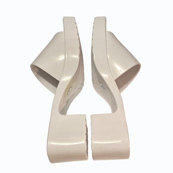 Matisse Beach White Wade Heeled Sandals Size 9M EUC 2.25" Heels - Picture 11 of 12